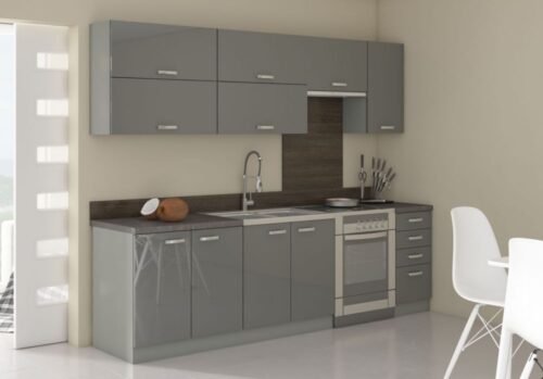Grey 260 cm kitchen hood