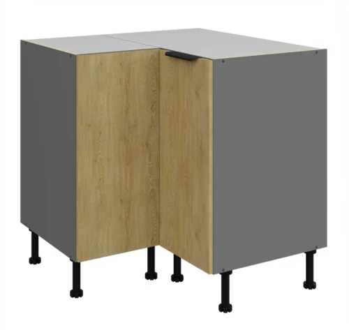Base corner cabinet 90/90 cm Cremona anthracite color 90×90 ND 2F BB