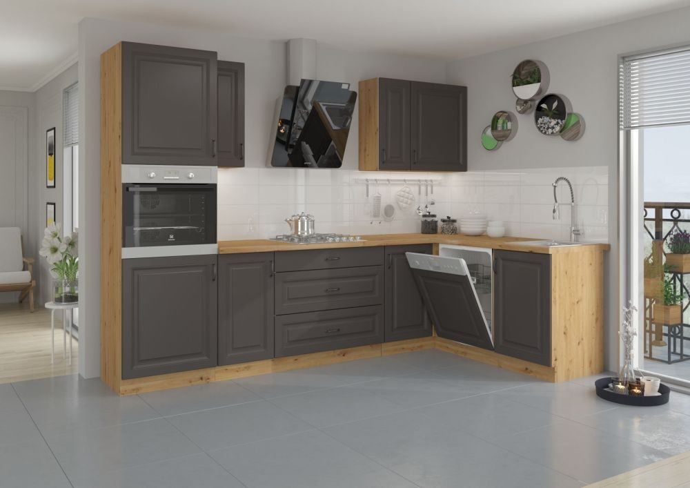 60 cm column cabinet with drawers Stillo artisan/graphite 60 DPS-210 3S 1F - Image 6
