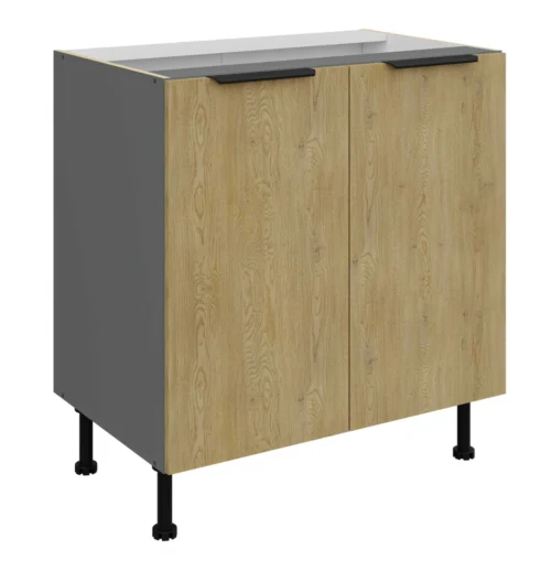 Base cabinet 80 cm Cremona anthracite 80 D 2F BB