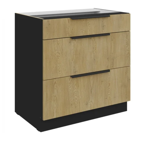 Base cabinet 80 cm with drawers Cremona 80 D 3S BB
