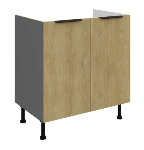 Base cabinet 80 cm Cremona anthracite sink 80 ZL 2F BB