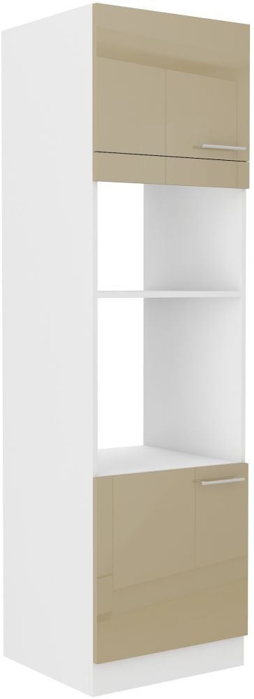 60 cm column cabinet with oven and microwave Lara Cappucino 60 DPM-210 2F