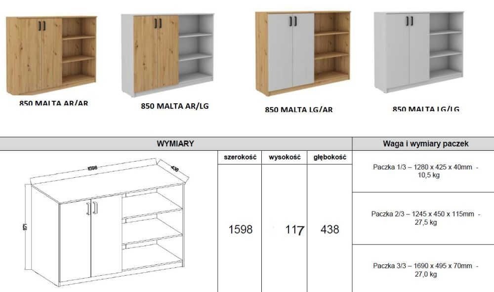 Tall chest of drawers with shelves 2F Maltese symbol 850 - Image 5