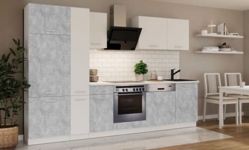 Kitchen set with countertop, kitchen 300 cm, Toni bellato gray