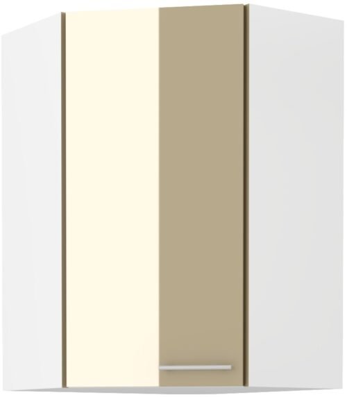 Upper corner cabinet 60/60 cm Lara Cappuccino 60×60 GN-90 45 degrees 1F