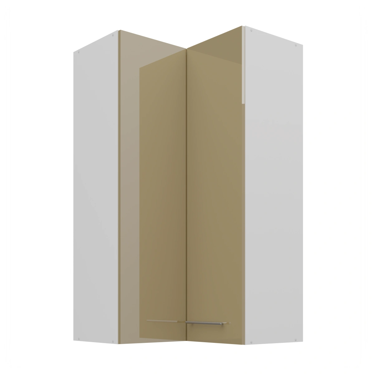 Upper corner cabinet 60/60 cm Lara Cappucino GN-108 2F 90 degrees