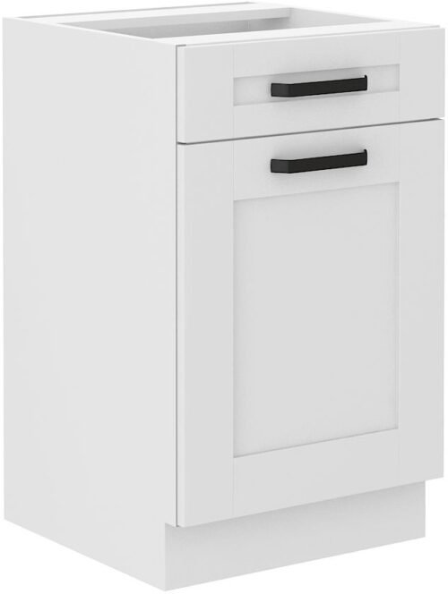 50 cm base cabinet with drawer Luna white 50 D 1F 1S