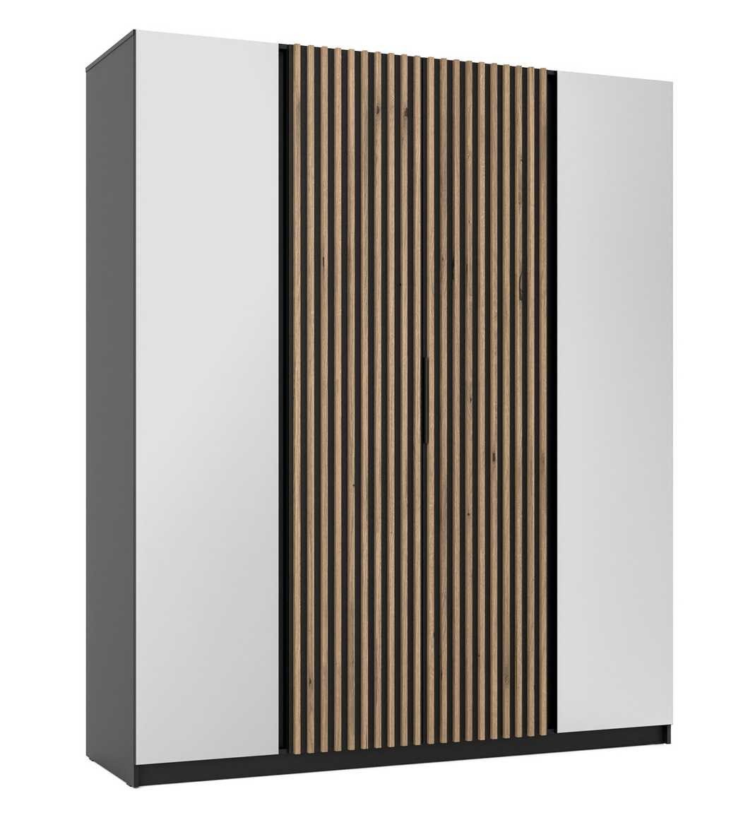 Kaja BL/BL-EV four-door wardrobe, 2 mirrors, 2 rails - Image 2