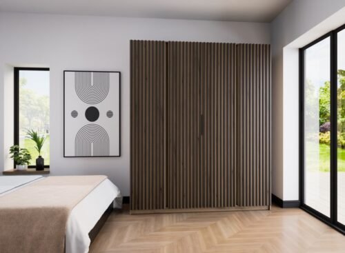 Kaja EV/EV-BL four-door wardrobe, 4 slats