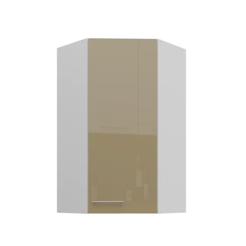 Upper corner cabinet 60/60 cm Lara Cappucino 60×60 GN-108 45 degrees 1F