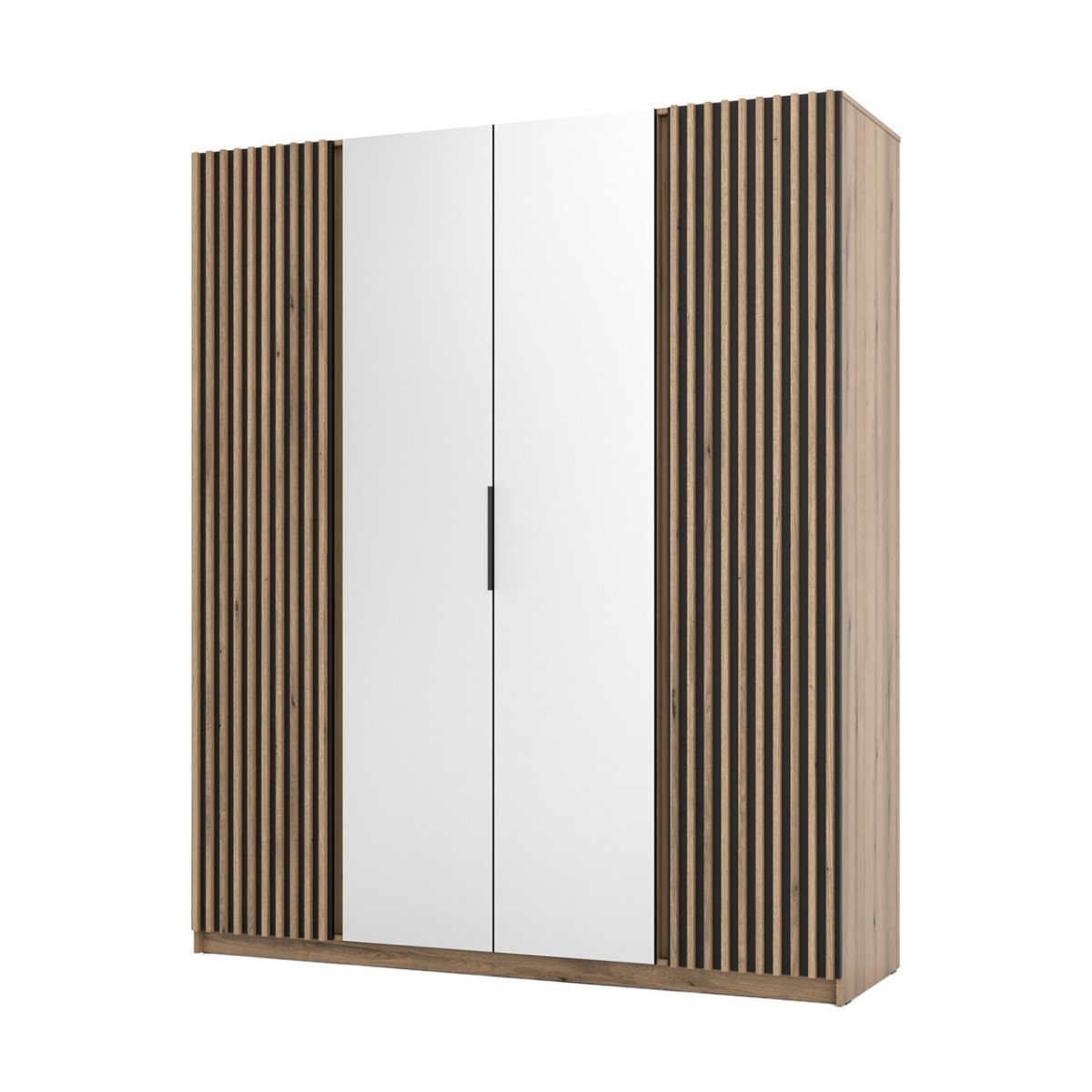 Kaja EV/BL-EV 2 four-door wardrobe with grille and 2 mirrors - Image 3