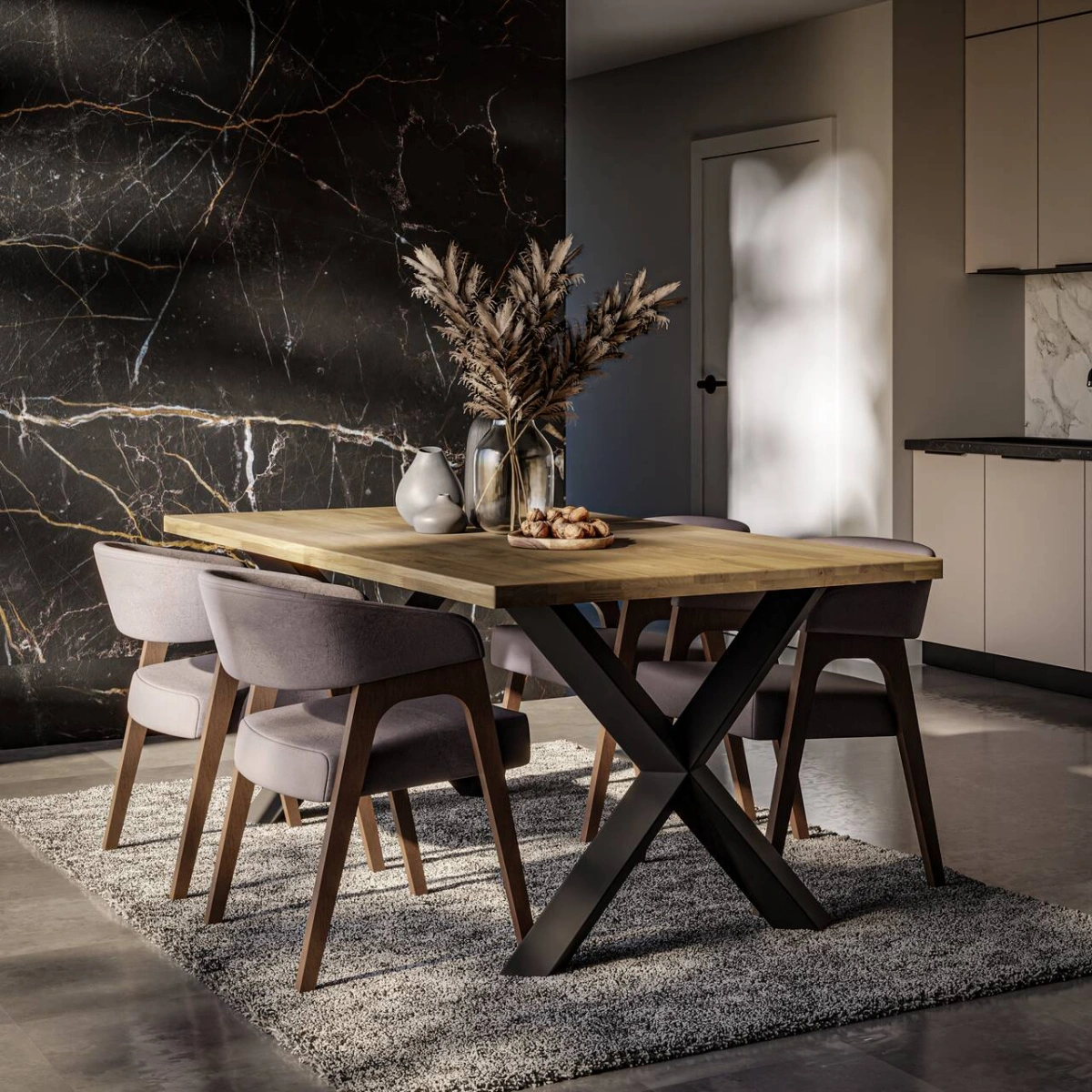 Malmo Linear Oiled Oak Wooden Loft Table - Image 6