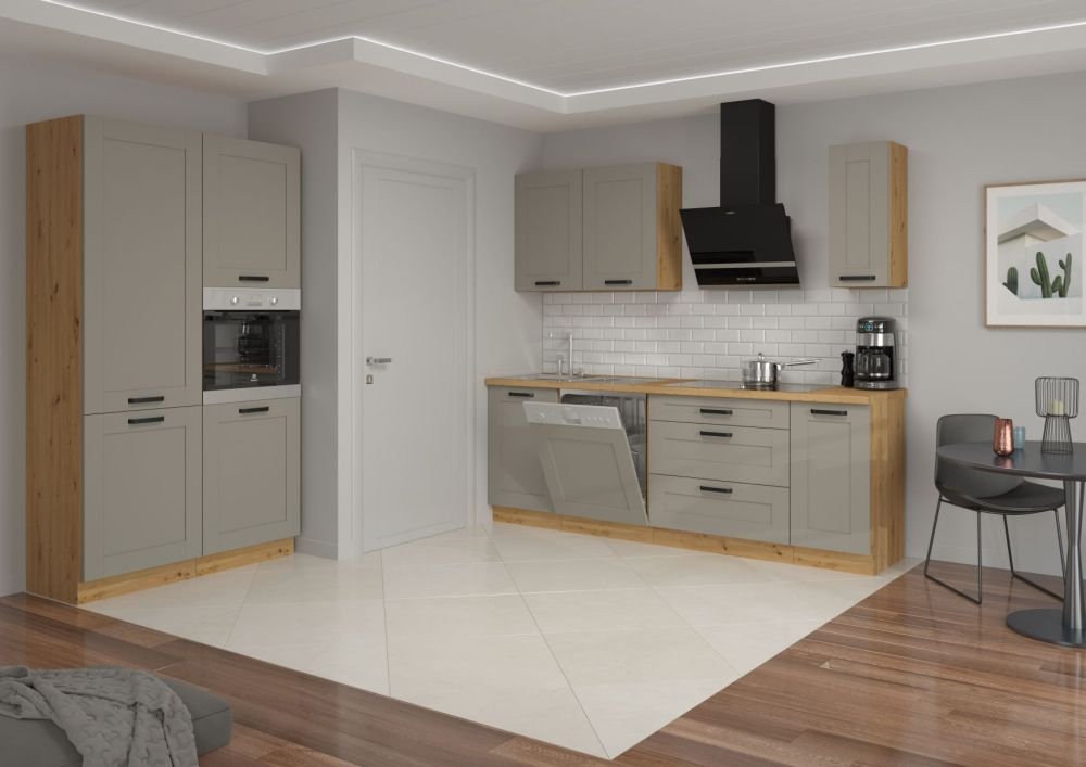 Wall cabinet with hood 60 cm Luna artisan/clay grey 60 GU-36 1F - Image 2