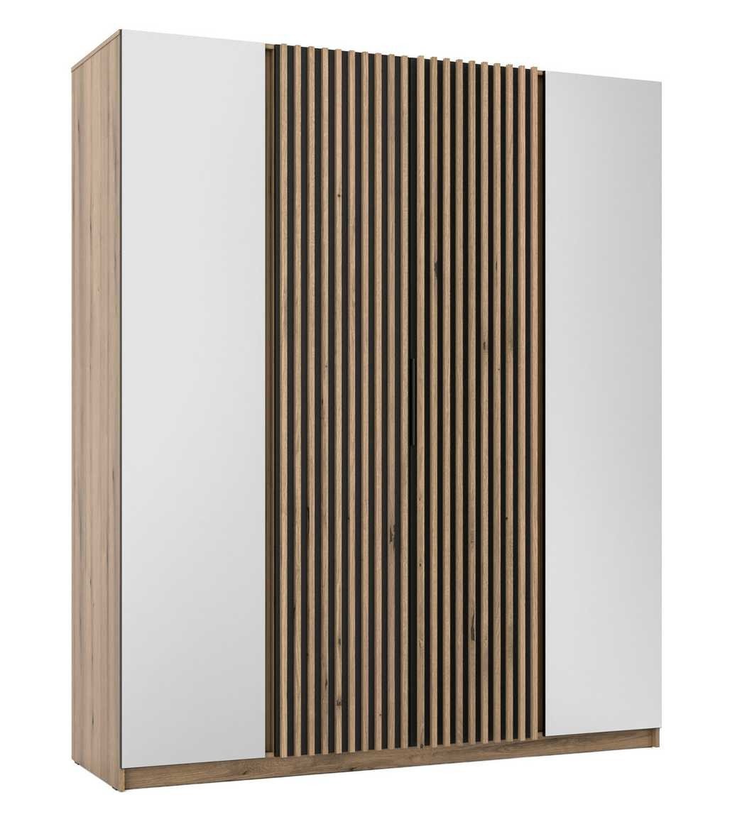 Kaja EV/BL-EV four-door wardrobe, 2 mirrors, 2 rails - Image 2