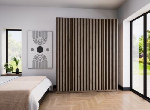 Kaja EV/BL-EV four-door wardrobe, 4 slats