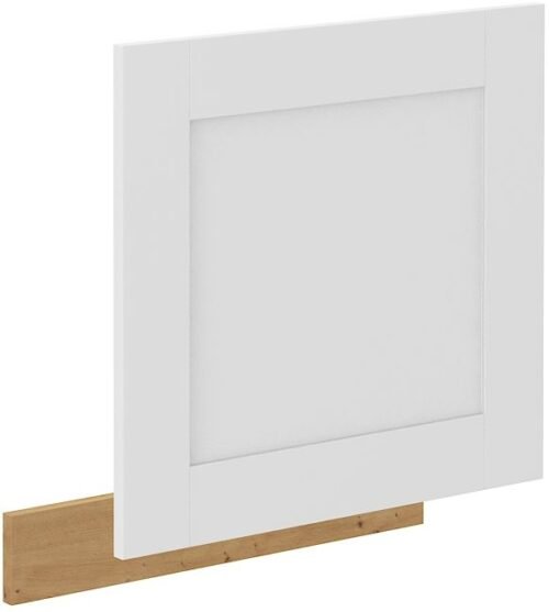 Dishwasher front, 60 cm, open panel, Luna white/artisan ZM, 570×596