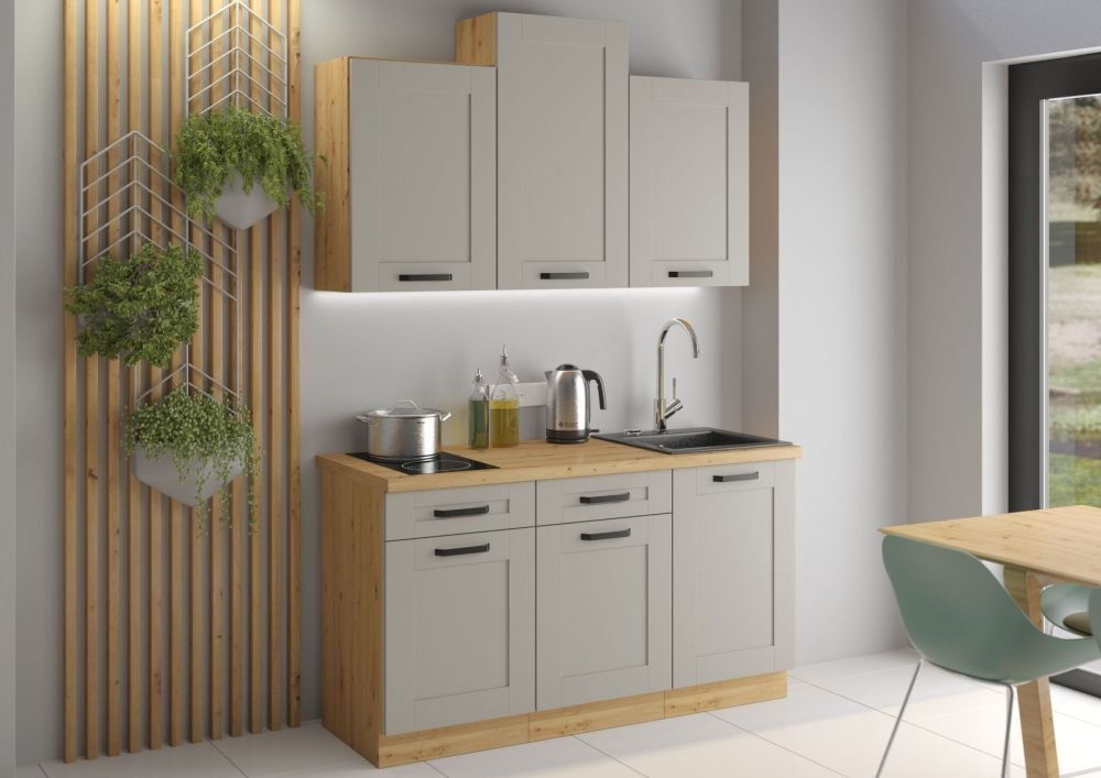 Wall cabinet 80 cm Luna artisan/clay grey 80 G-108 2F - Image 4