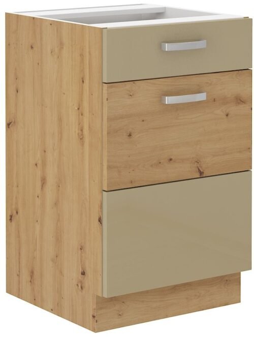 Base cabinet 50 cm with drawer “Artisan” cappuccino glossy color 50 D 1F 1S