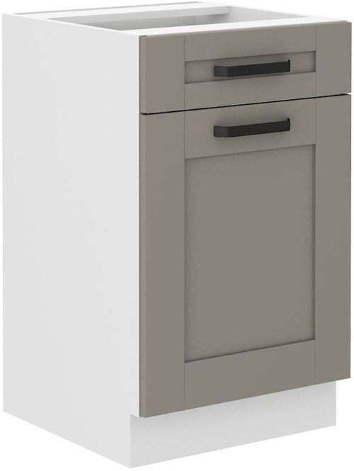 Base cabinet 50 cm with drawer Luna white/clay grey 50 D 1F 1S