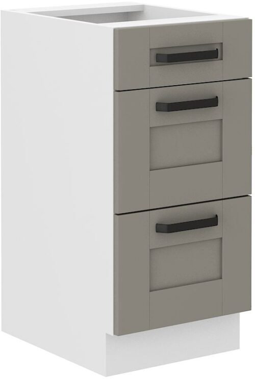 Luna white/clay grey 40 D 3S BB base cabinet 40 cm with drawers