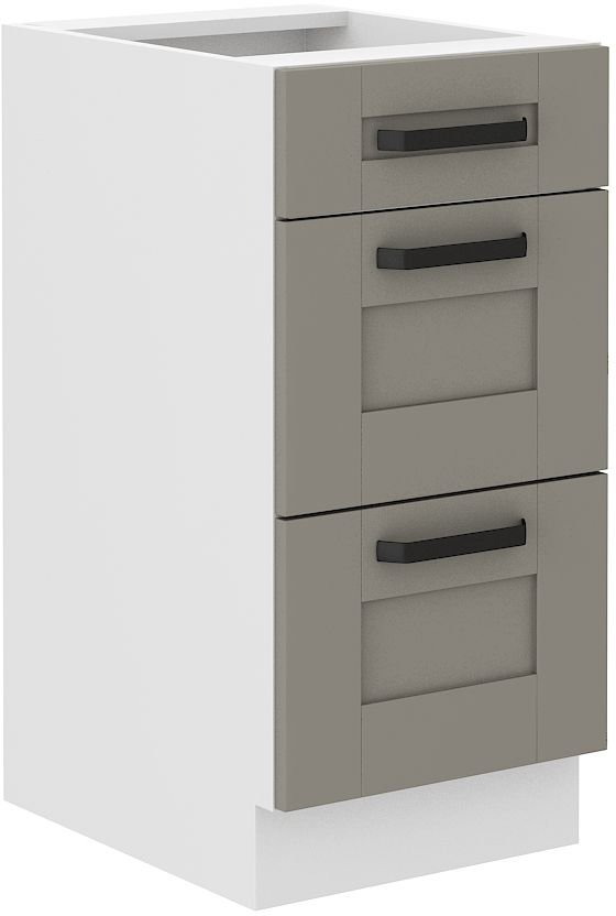 Luna white/clay grey 40 D 3S BB base cabinet 40 cm with drawers