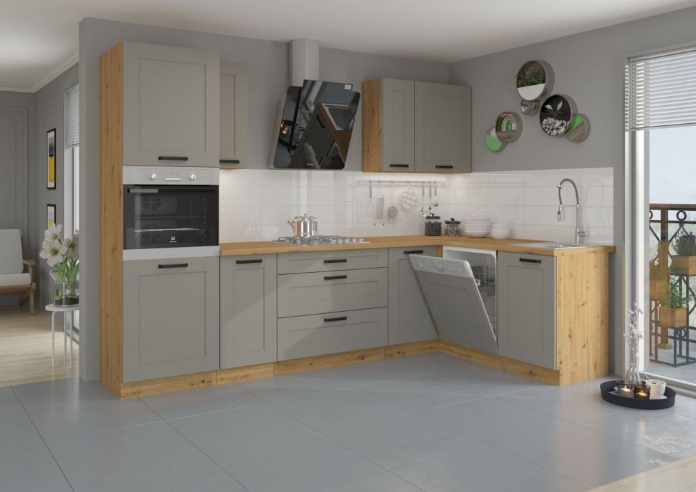 Wall cabinet 80 cm Luna artisan/clay grey 80 G-108 2F - Image 6