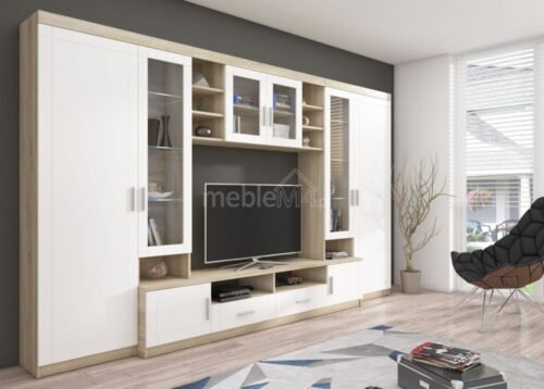 Paris wall cabinet, white – sonoma oak