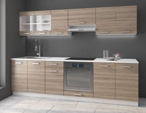Dave’s kitchen 260 cm with countertops and hood