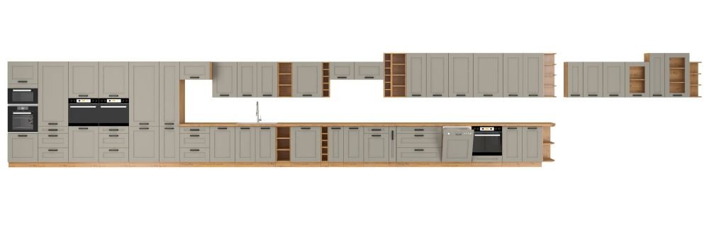 Luna artisan/clay gray corner kitchen set, corner kitchen 285/170 cm - Image 6