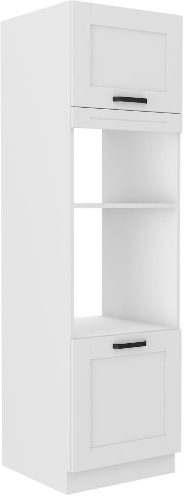 Luna white 60 cm column cabinet with oven and microwave DPM-210 2F