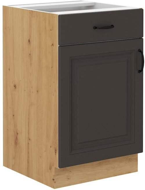 Base cabinet 50 cm with drawer Stillo artisan/graphite color 50 D 1F 1S