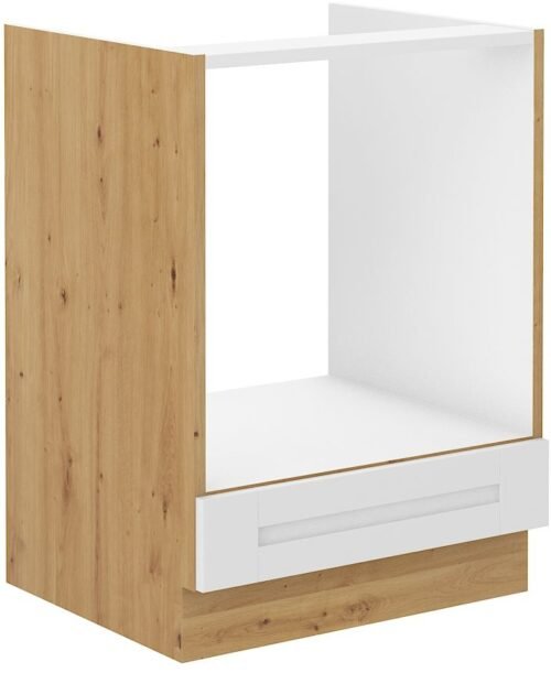 Base cabinet 60 cm Luna oven white/artisan 60 D gas hob BB
