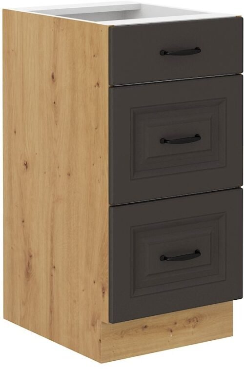 Base cabinet 40 cm with drawers Stillo artisan/graphite color 40 D 3S BB