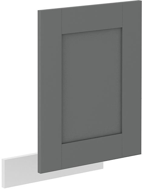 Dishwasher front, 45 cm, open panel, Luna, white/dust grey, ZM, 570x446