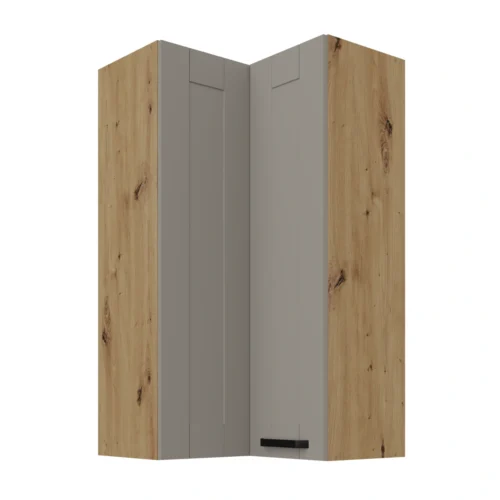 Upper corner cabinet 60 cm Luna artisan/clay grey 60×60 GN-108 2F 90 degrees