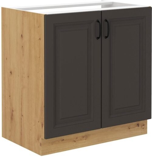 Base cabinet 80 cm, Stillo artisan/graphite sink 80 ZL 2F BB