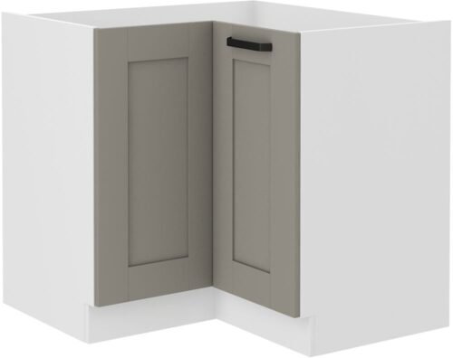 Base corner cabinet 90/90 cm Luna white/clay gray 90×90 ND 2F BB