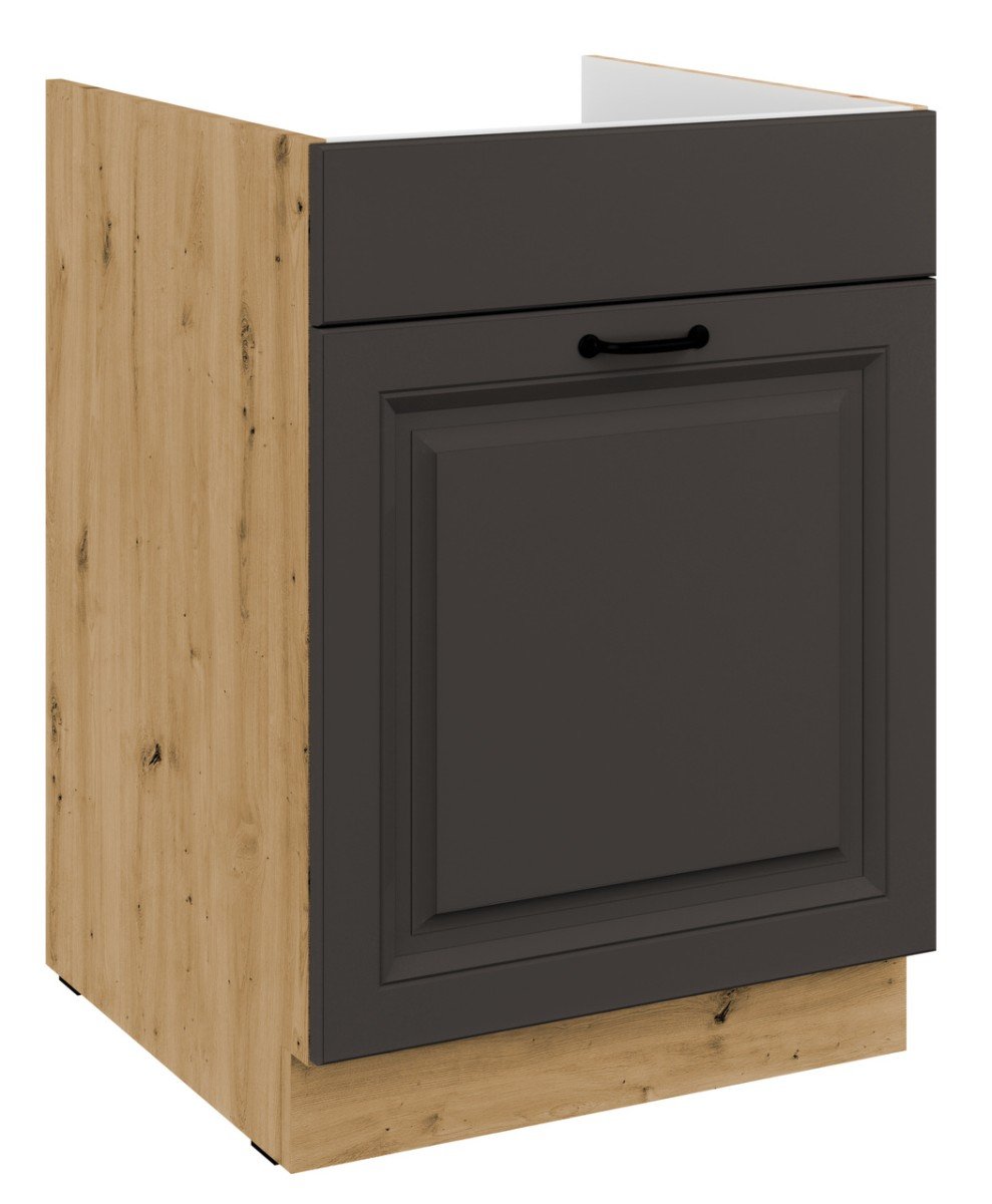 Base cabinet 60 cm, sink, drawer, Stillo artisan/graphite, 60 ZL, 1S, BB, PREMIUM BOX