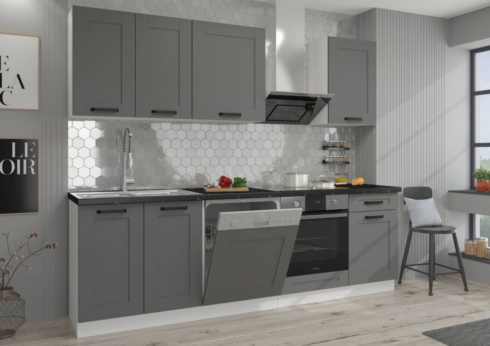 Wall cabinet with hood 60 cm Luna white/dust grey 60 GU-36 1F - Image 4