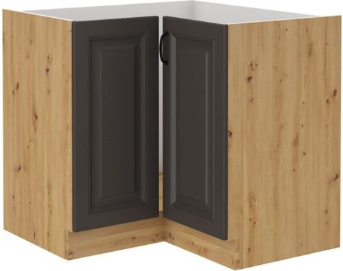 Base corner cabinet 90/90 cm Stillo artisan/graphite color 90×90 ND 2F BB