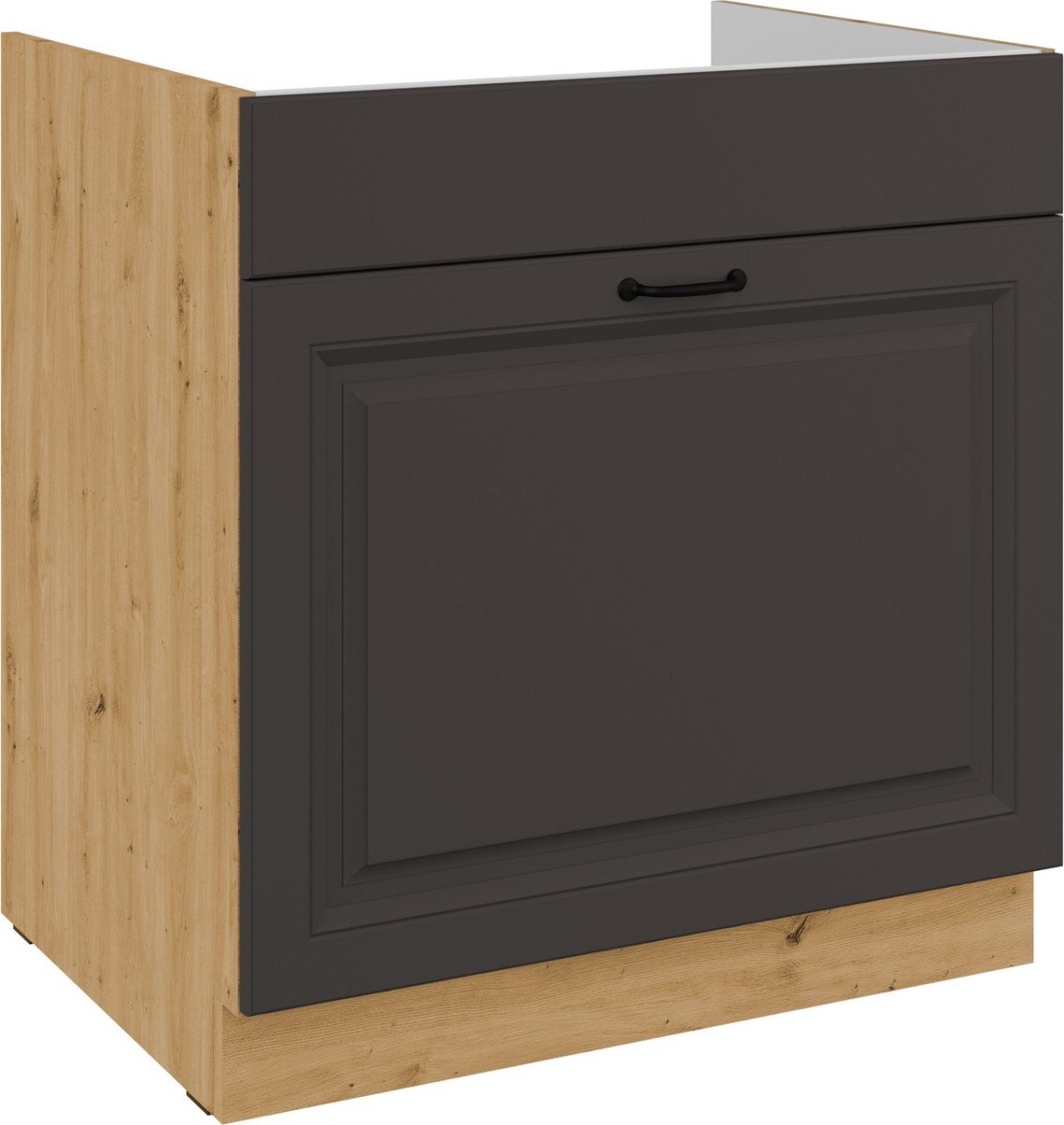 Base cabinet 80 cm, sink, drawer, Stillo artisan/graphite color, 80 ZL 1S, BB PREMIUM BOX