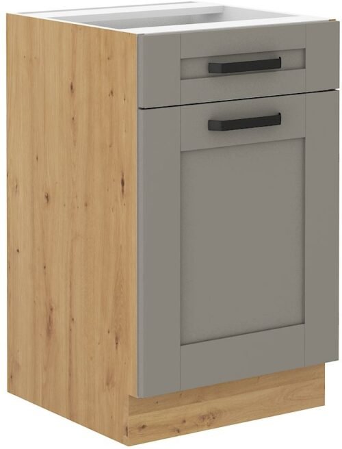 Base cabinet 50 cm with drawer Luna artisan/clay grey 50 D 1F 1S