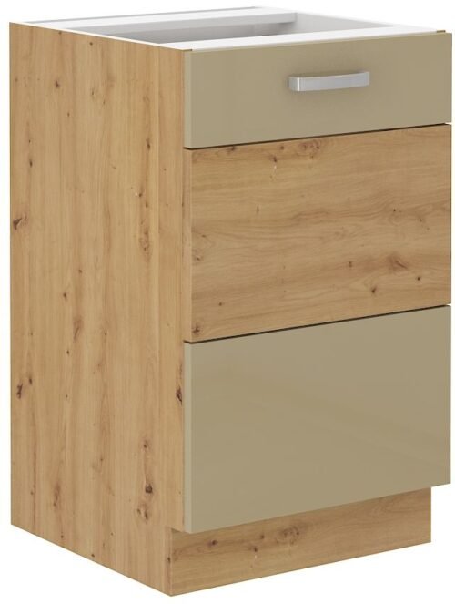 Base cabinet 50 cm Artisan sink cappuccino glossy 50 ZL 1F BB