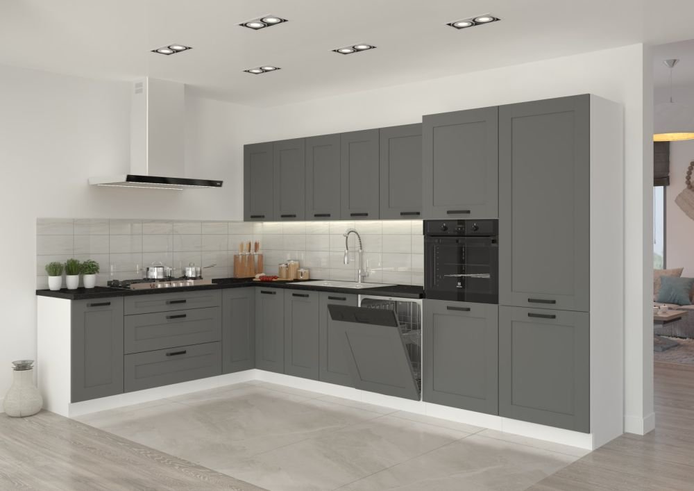 Wall cabinet with hood 50 cm Luna white/dust grey 50 GU-36 1F - Image 6