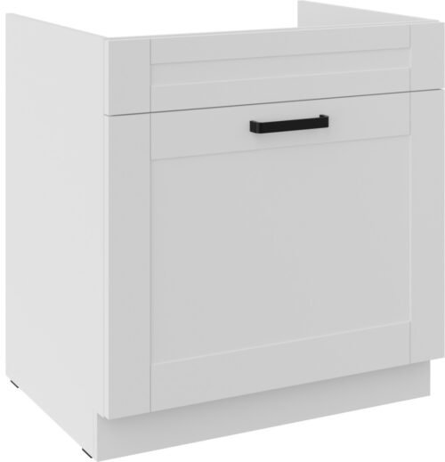 Base cabinet 80 cm, sink drawer, Luna white, 80 ZL 1S BB PREMIUM BOX