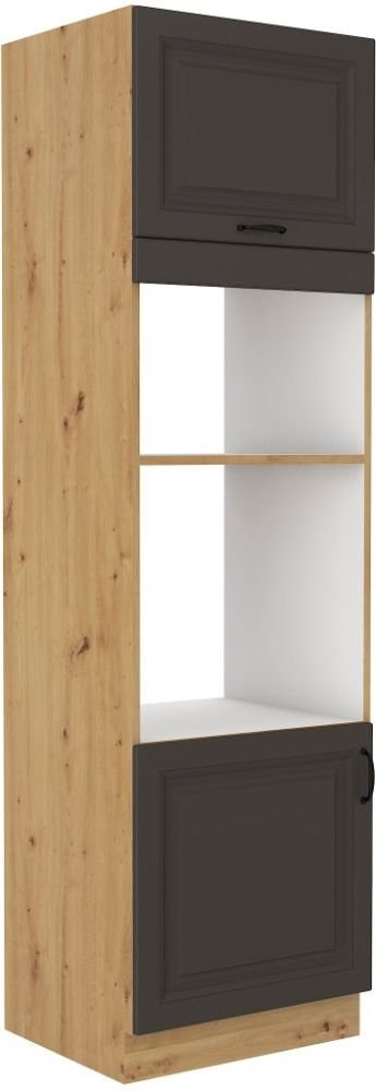 “Stillo artisan/graphite 60 DPM-210 2F” 60 cm tall cabinet with oven and microwave