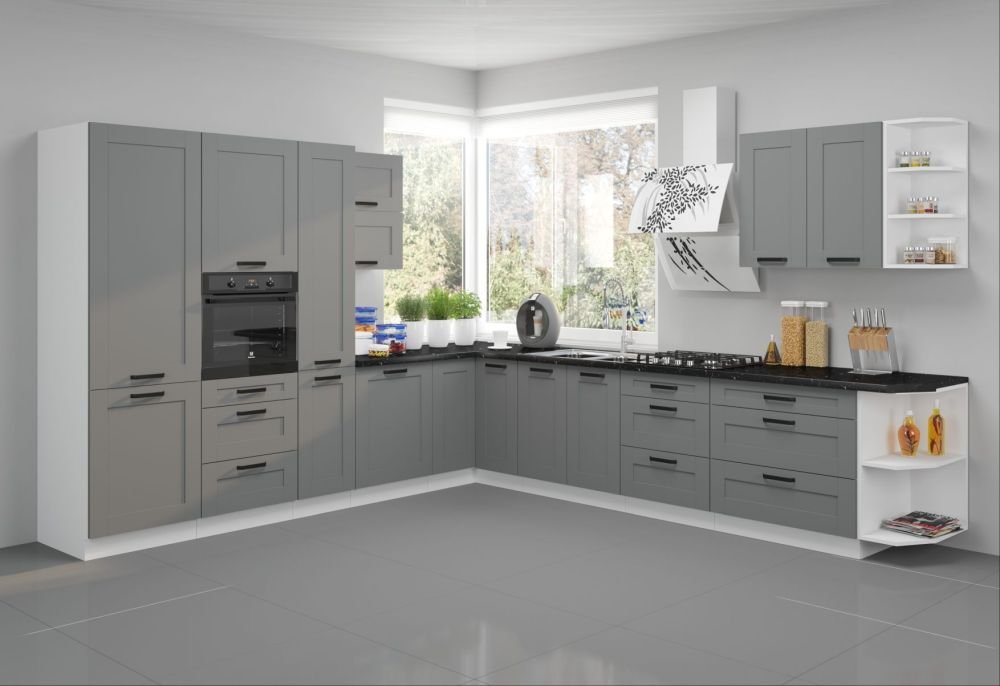 Wall cabinet with hood 60 cm Luna white/dust grey 60 GU-36 1F - Image 7
