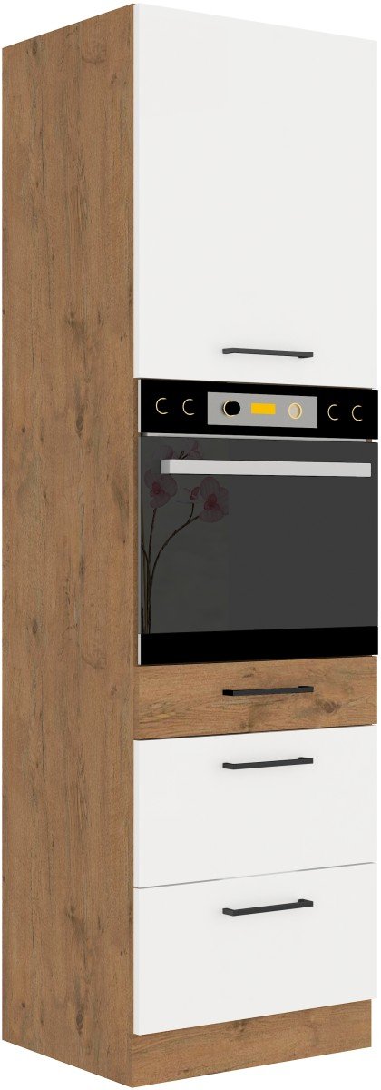 Vigo oven column cabinet, white, glossy, 60 DPS-210 3S 1F