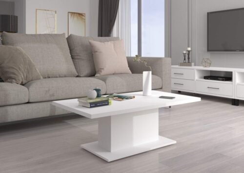 Denver coffee table, matte white